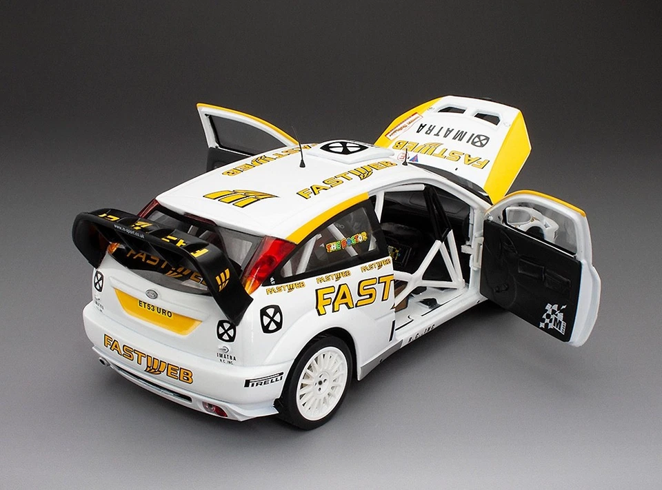 Sunstar 1/18 2004 Ford Focus Rs WRC #46 Rossi / C.Cassina -monza Rally Mostra - Immagine 4 di 4