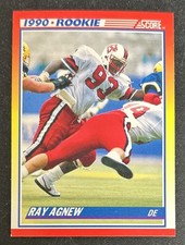 1990 Score Ray Agnew Football Rookie Card (RC) #293 NC State Wolfpack DE VG O/C. rookie card picture