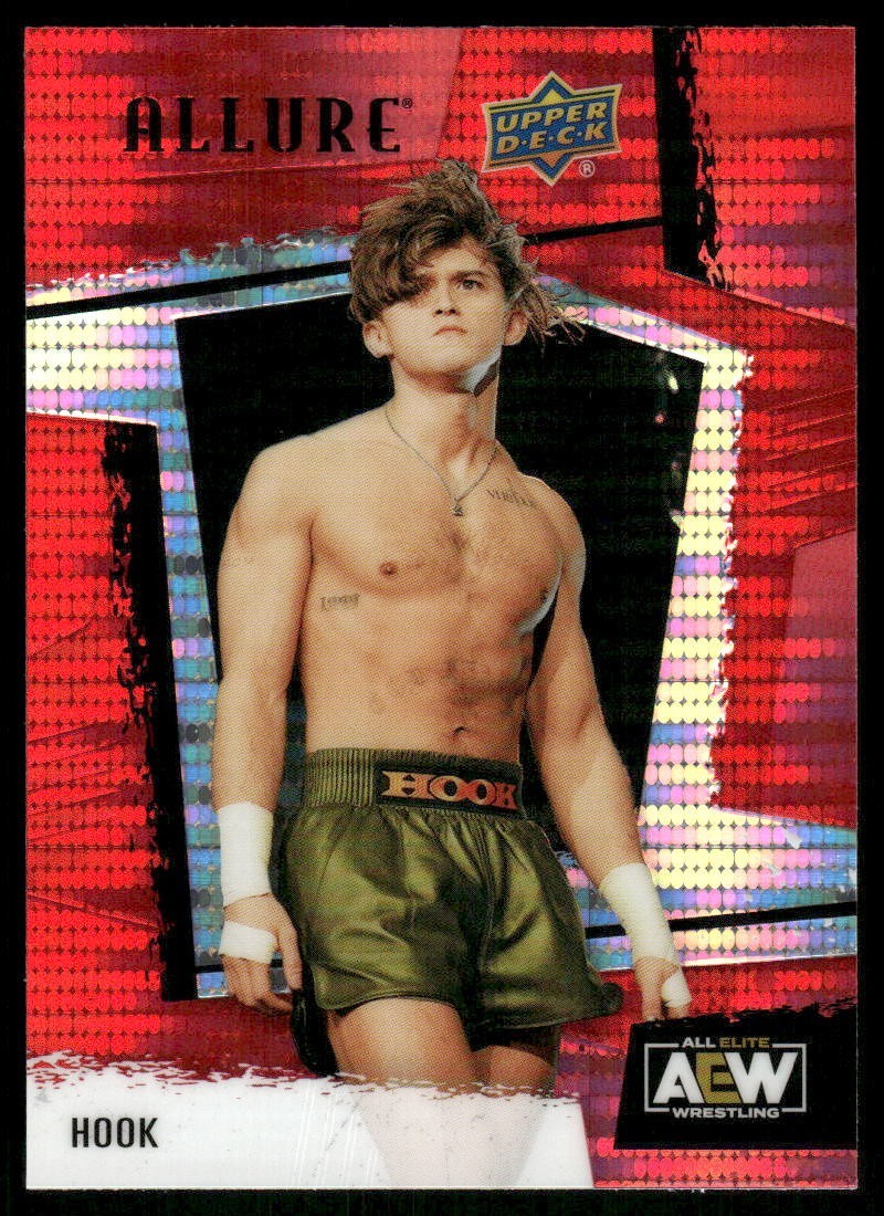 2022 Upper Deck Allure AEW Red Rainbow #23 Hook wrestling card