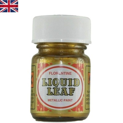 Florentiner Gold flüssige Blattvergoldungsfarbe 30 ml - atemberaubendes Metallic-Finish