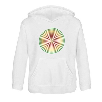 Kinder Hoodie / Kapuzenpullover ''Bunte Konzentrische Spirale'' (KO056351)