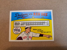1970 FLEER LAUGHLIN WORLD SERIES, card #13.  1916 Red Sox vs Dodgers, Babe Ruth