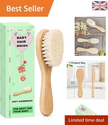 Natürliche Babyhaarbürste aus Holz: Ultraweiche Ziegenborsten für Neugeborene & Kinder