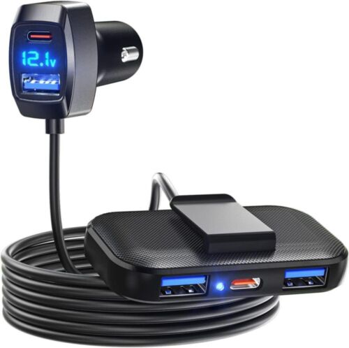Auto Adapter USB Zigarettenanzünder Mehrfachstecker Verteiler KFZ 5er Steckdose- - Bild 2 von 12