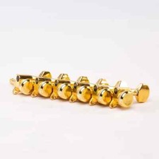 True-Lok Mini Modern Style Locking Tuners - 6-In-Line, Gold