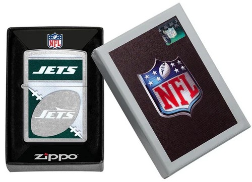 Zippo 46459, New York Jets NFL Lighter, Street Chrome Finish, NEW - Picture 3 of 3
