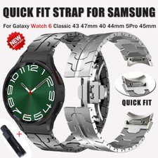 Stainless Steel Band Metal Strap For Samsung Galaxy Watch6 Classic 43/47mm 6 5 4