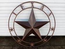 32" TEXAS LONE STAR BARN METAL WALL ART WESTERN HOME DECOR RUSTIC BRONZE COPPER