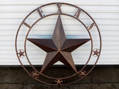 24" TEXAS LONE STAR BARN METAL WALL ART WESTERN HOME DECOR RUSTIC COPPER NEW - 第 1/12 張圖片