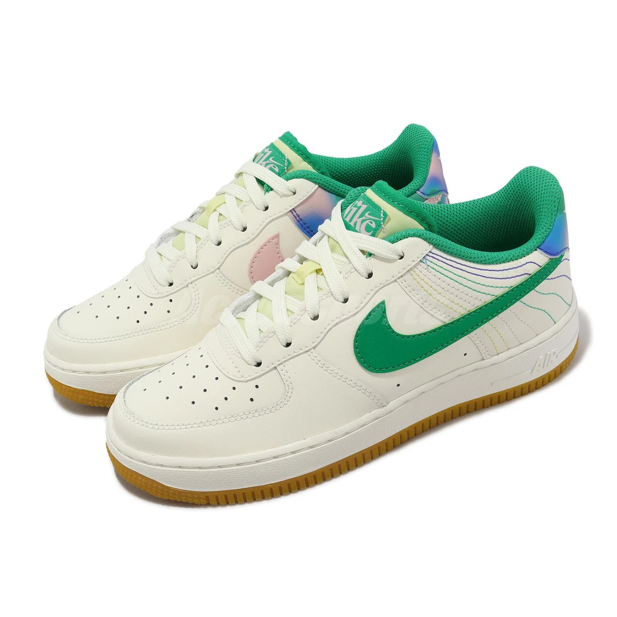 Nike Air Force 1 LV8 3 GS AF1 Sail Stadium Green Kids Youth Casual