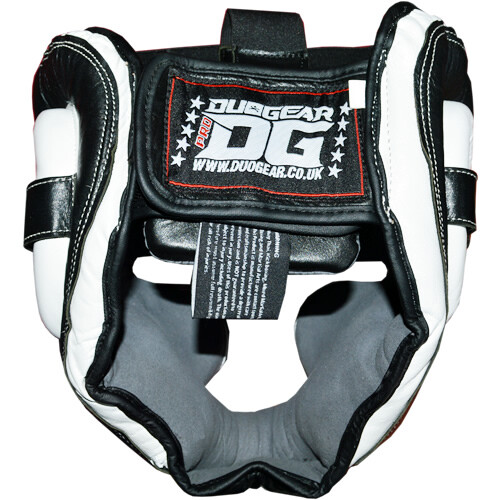 GENUINE COWHIDE LEATHER FULL FACE COVERED MUAY THAI BOXING HEADGUARD - Picture 3 of 4