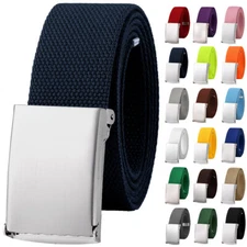 2Pcs Falari Canvas Web Belt Adjustable Size Cut to Fit Golf Belt Flip Top Buckle