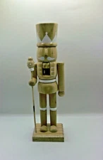 NEW 10" WOOD NUTCRACKER TAPER CANDLE HOLDER