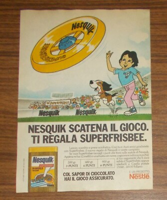 Seltene Werbung NESQUIK SUPERFRISBEE Frisbee 1983