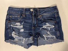American Eagle Midi Distressed Shorts Größe 2 Damen