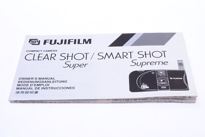 ✅ FUJIFILM CLEAR SHOT SUPER, SMART SUPREME ORIGINAL INSTRUCTIONS MANUAL  137-1