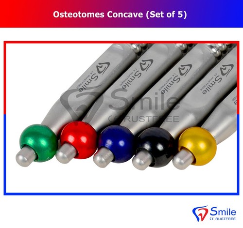 5 PCS Sinus Lift Osteotomes Kit Curved OffSet Concave Dental Implant Instrument - Picture 4 of 5