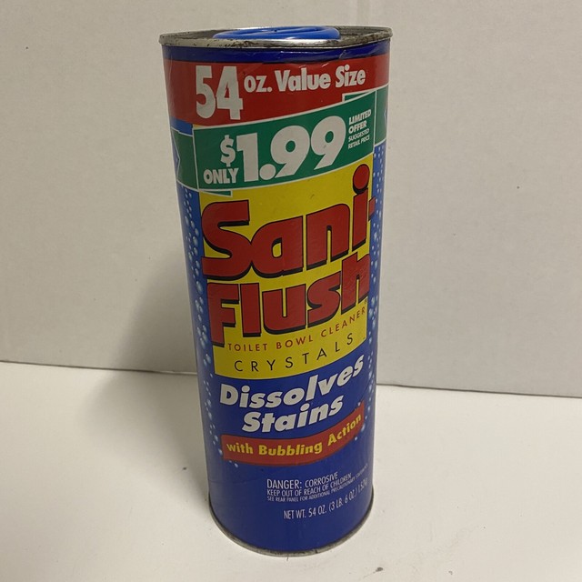 Sani Flush Toilet Bowl Cleaner Crystals Vintage eBay