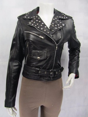 Short Fitted Black Leather Jacket Photos