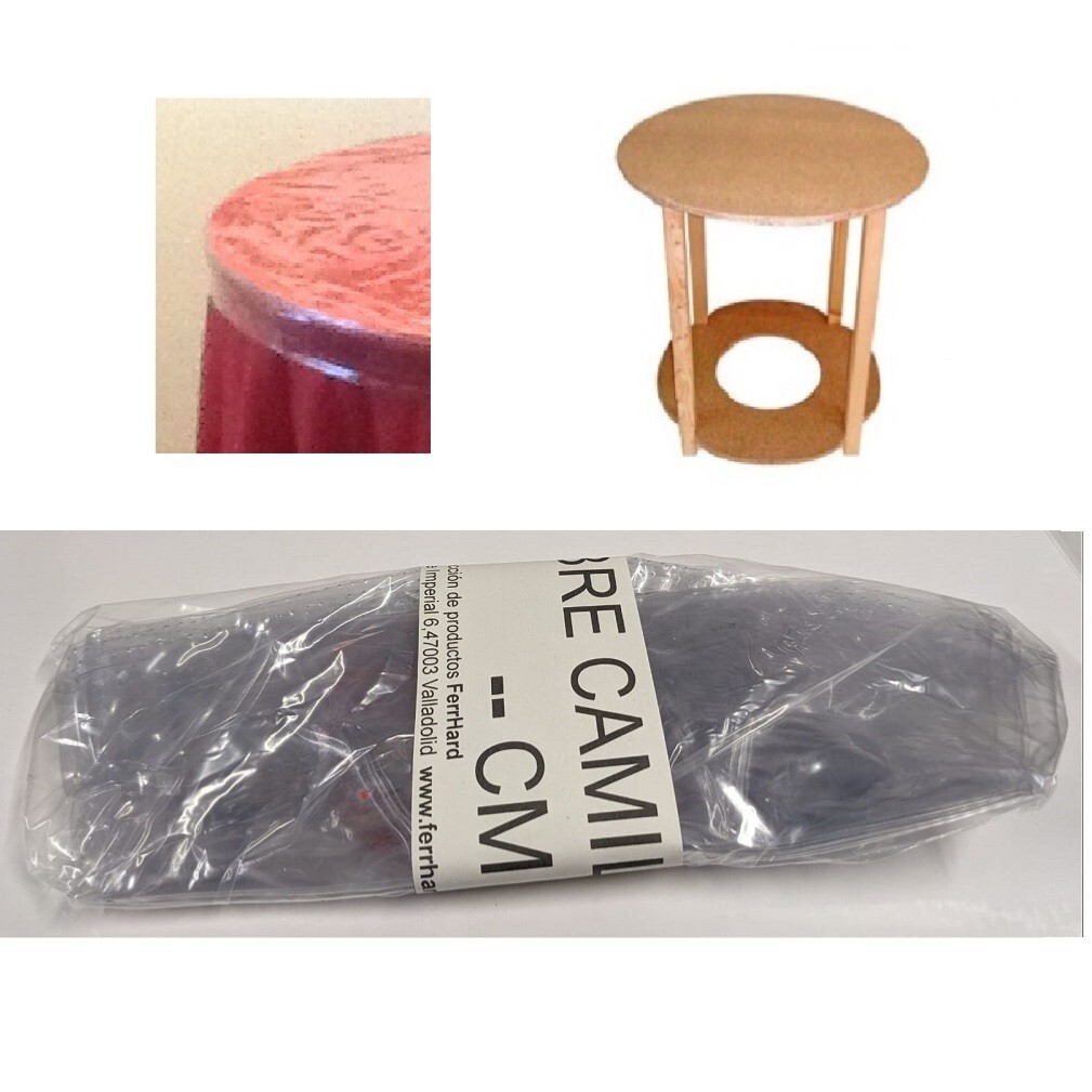 PLASTICO CUBRE CAMILLA CRISTAL DE 70 (protector para mesa redonda hule boina