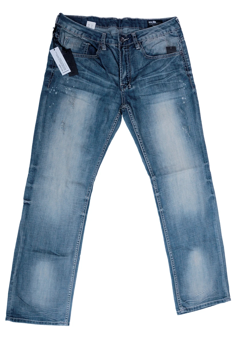 Pantalones Vaqueros Slim Fit Buffalo David Bitton Para Hombre - Color Azul Claro, 100% Algodón, Nuevos Con Etiqueta
