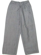 Iceberg History Ice Mens Silver Wide Leg Jeans Size 38 Italy Made 35x33