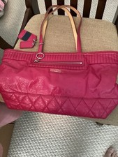 Coach Poppy Daisy Liquid Gloss Patent Leather Shoulder Tote/Purse Fuchsia
