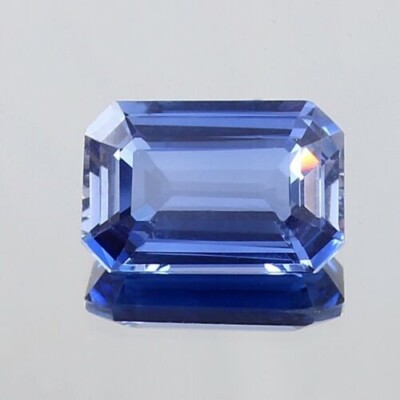Saphir Naturel Montana Bleu Pastel - Pierre Taillée Radiant 12x8mm | Pierre Précieuse AAA