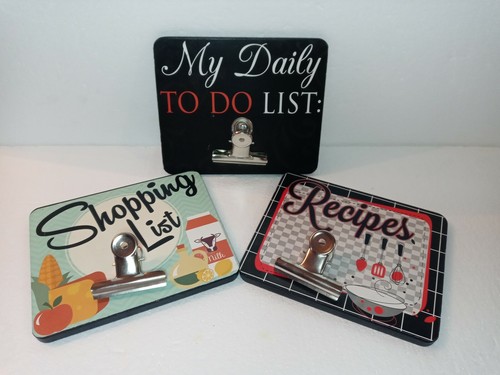 My Daily To Do List, Recipes, Shopping List Lot of 3 Pieces With Clips Preowned - Picture 7 of 8