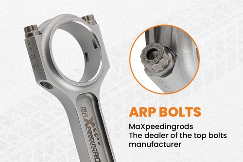I-Beam 4340 Connecting Rods Bolts For BMW 328i 528i E36 E46 M52B28 135mm Pleuel - Picture 2 of 12