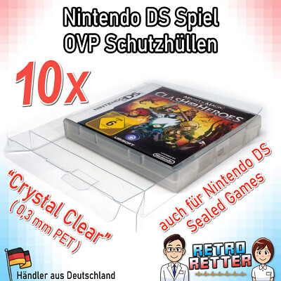 10x Nintendo DS #CrystalClear Spiele Schutzhüllen - OVP Game Box 0,3 mm