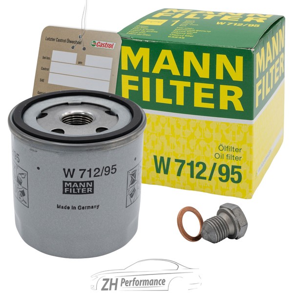 Mann ÖLfilter + ÖLablassschraube FüR Audi Seat Skoda Vw Up Leon Fabia-image