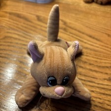 POUND PURRIES CAT KITTEN Vintage 1985 TONKA TOY Yellow Brown Stripe PLUSH Animal