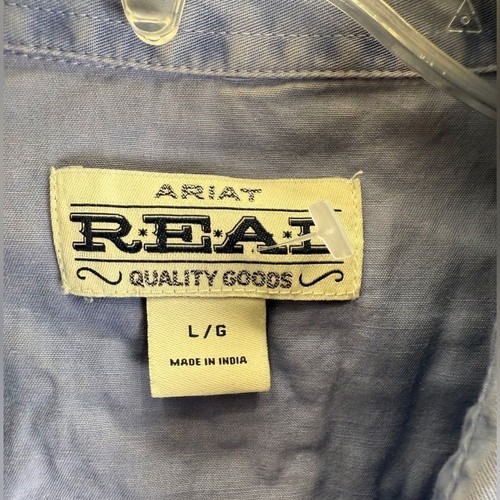 Ariat Real Shirt Womens Size Large Western Snap Long Sleeve Embroidered Cowgirl - Picture 3 of 11