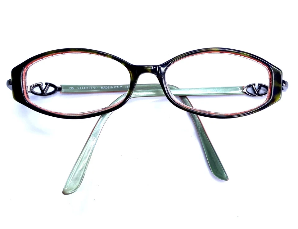 Gafas de vista ovaladas de tortuga roja marrón Valentino Italia 5416 0Q03 50 17 135 Foto 4 de 4