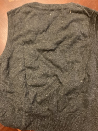 New M&S Grey School Knitted Tank Top. Girls/Boys age 5-6 years - Picture 5 of 5