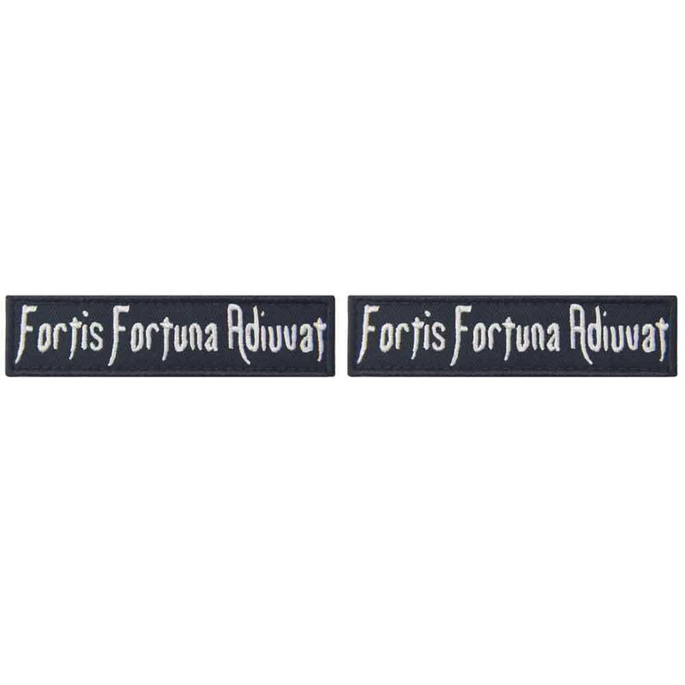 Fortis Fortuna Adiuvat patch LOTS 2PCS 3PCS Sew On Embroidered Jeans Patches - Image 2 of 4