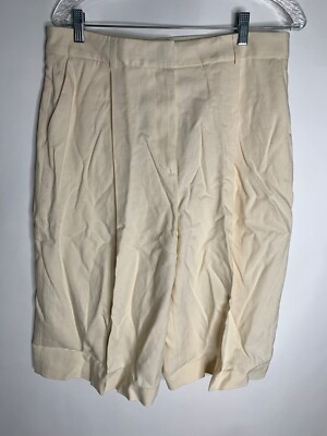 House of Dagmar Womens 42 Natural Beige Malin Culottes Shorts Wide Leg