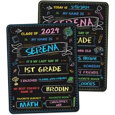 First and Last Day of School Board - 14  X 11  Double-Sided Last Day of Schoo...