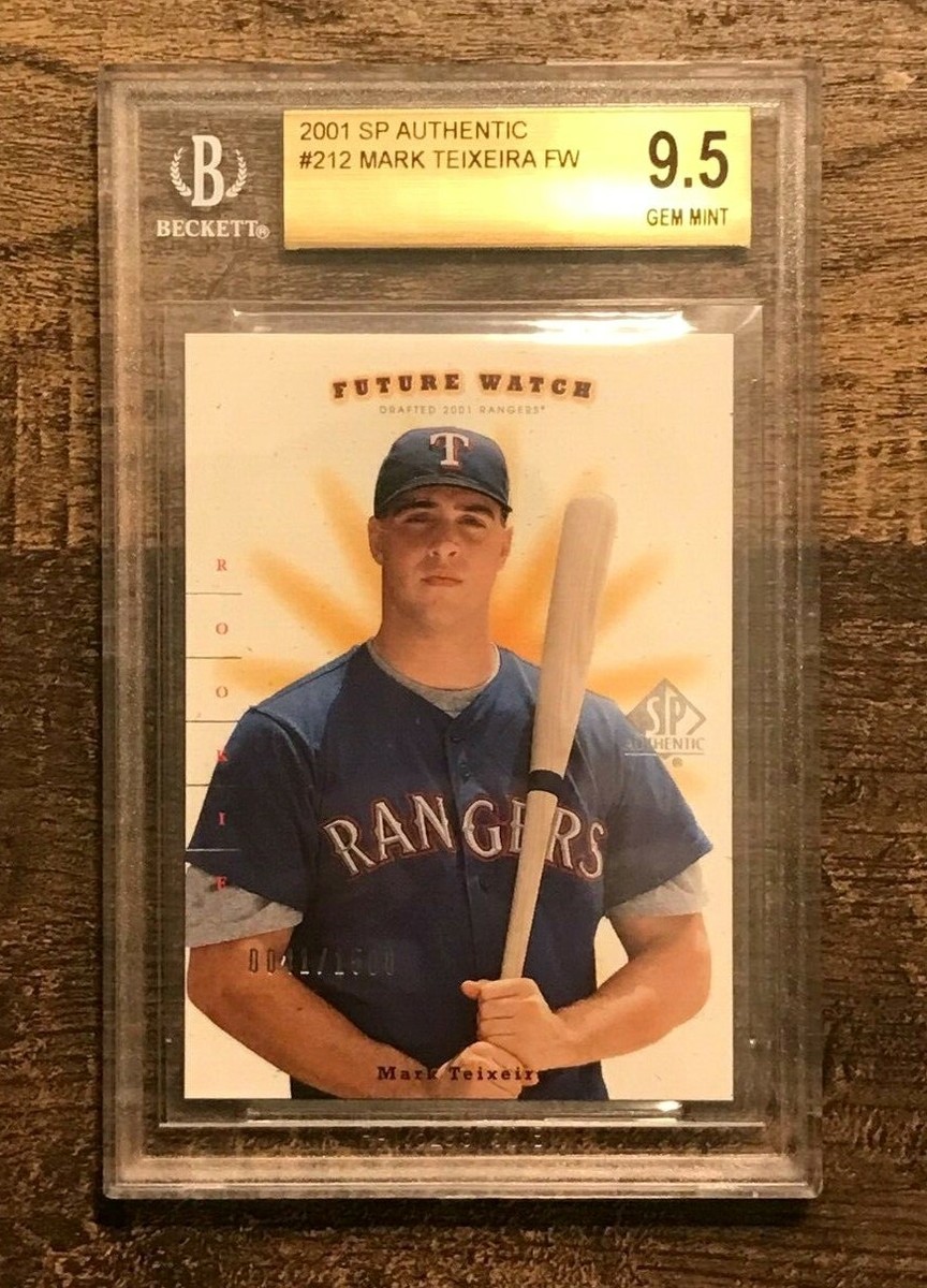 Mark Teixeira 2001 SP Authentic #212 Rookie Card RC #/1500 BGS 9.5 
