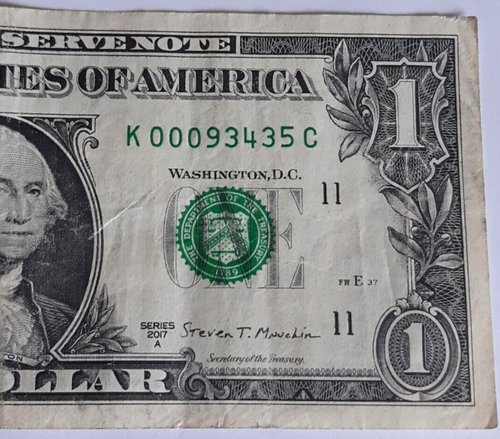 ZIP CODE NOTE 00093435 Harmony CA 93435 Fancy Serial Number Series 2017 A - Picture 3 of 5