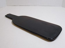 FLAT BROWN GLASS WINE BOTTLE SPOON REST, CHEESE, GRAPES SERVER