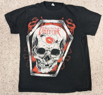 Bullet For My Valentine Shirt Mens Medium Black Heavy Metal Band Tee Skull Y2K
