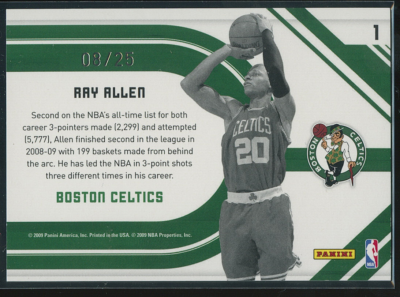Ray Allen 2009-10 Panini Donruss Elite Arc Eologists 8/25 | eBay
