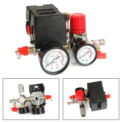 ARTUDATECH Air Compressor Pressure Control Switch Manifold Regulator Fitting CA
