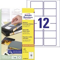 Aufkleber Avery Zweckform L4742REV-25 FüR Vhs-Videokassetten, 300 Etiketten A4