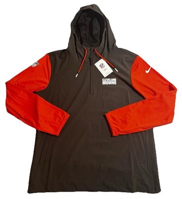 Cleveland Browns Nike 2024/25 Sideline 1/2 Zip Hoodie Jacket Mens