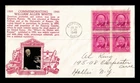 DR JIM STAMPS US COVER WILLIAM ALLEN WHITE FDC SCOTT 960 BLOCK CROSBY PHOTO