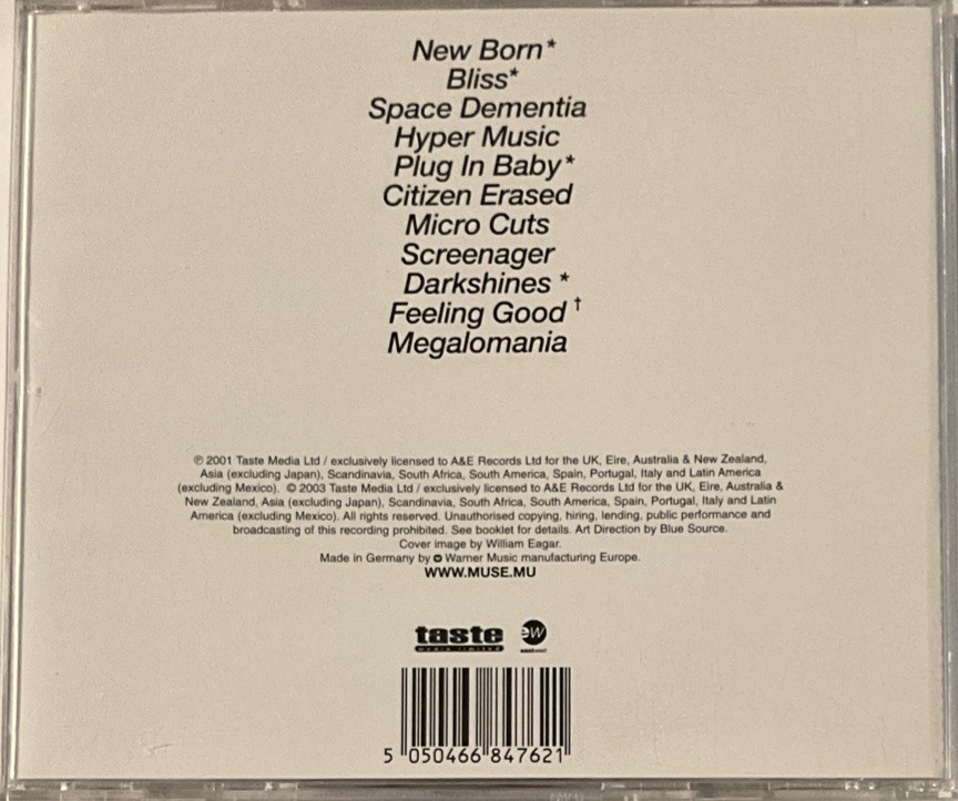 Muse - Origin of Symmetry CD 2008 Taste Media – MUSH93CD *UK
