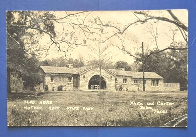 Belton, TX.  Club House,  Mother Neff State Park - Photo Postcard,  RPPC